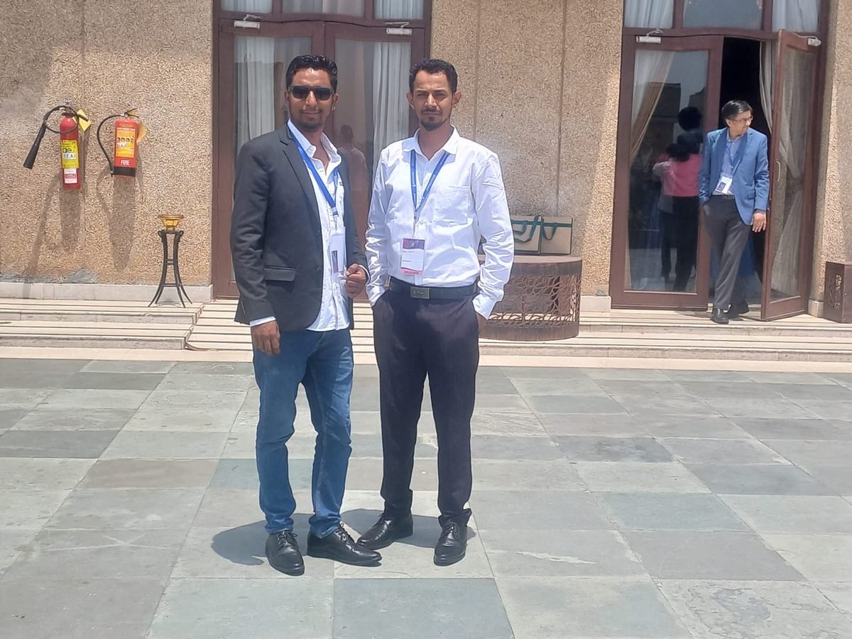 Athreya MedTech representatives outside the Health AI CON 2026 venue