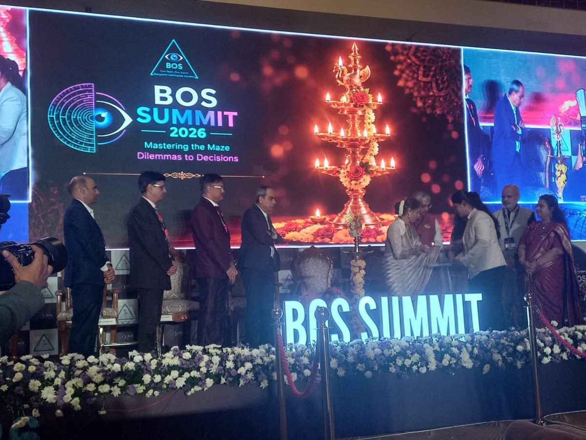 Lamp-lighting inauguration on stage at BOS Summit 2026